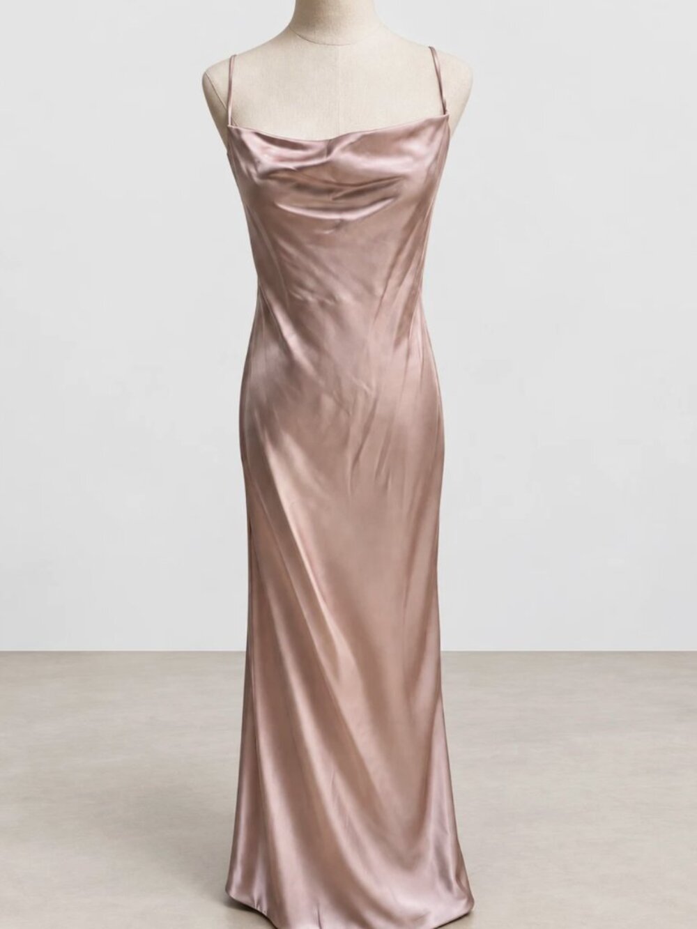 The Occasion by Old Navy Satin Midi Slip Dress W Sz M Pink Champagne NWOT